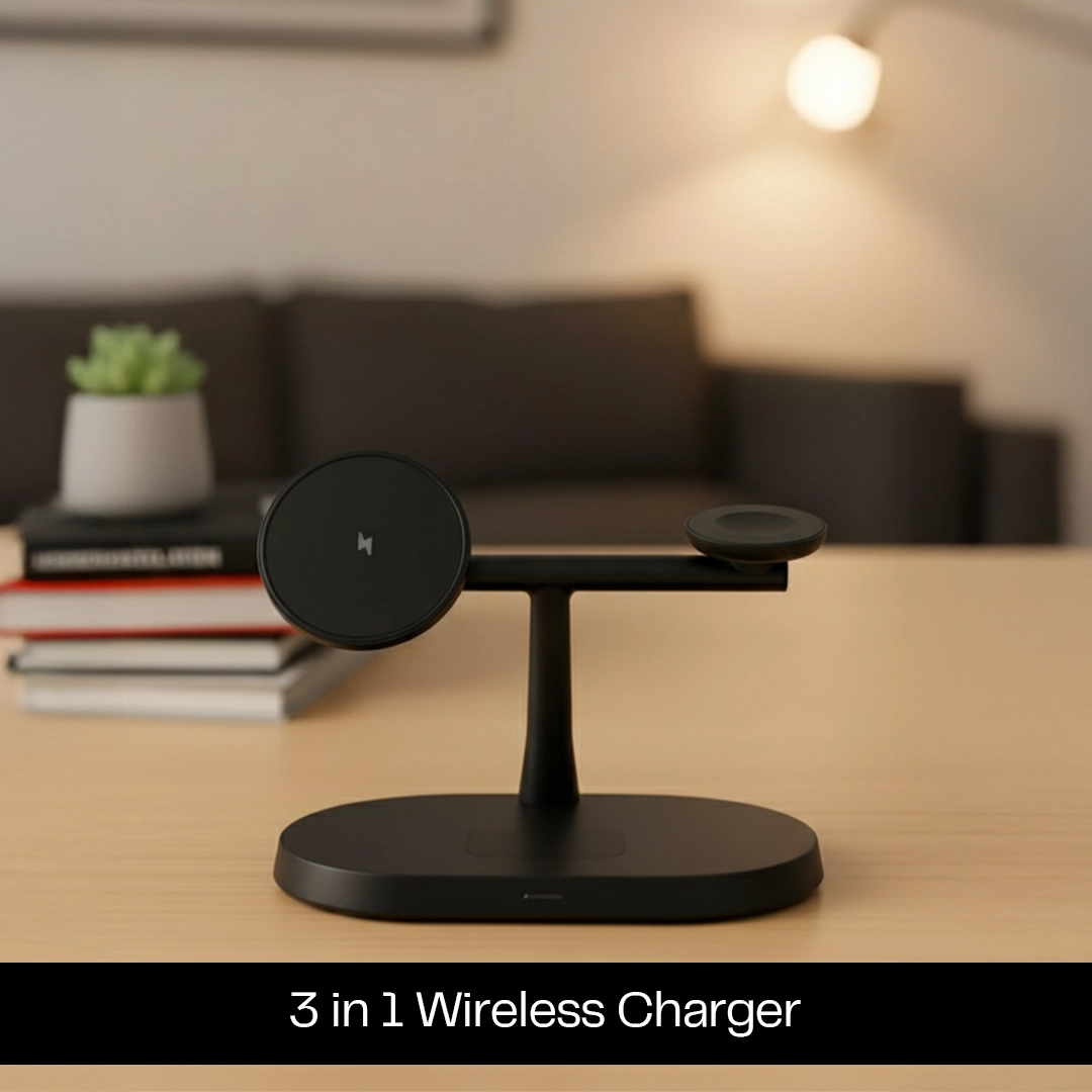 Personica 3 in 1 wireless Black Charger