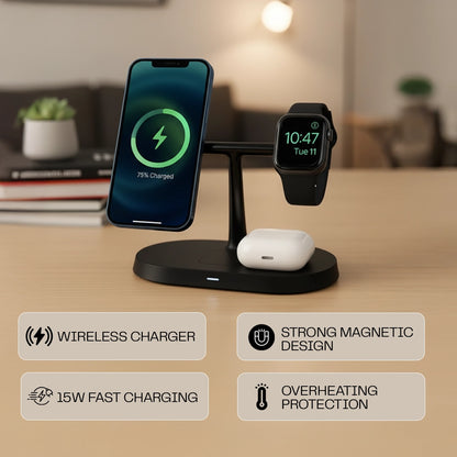 Personica 3 in 1 wireless White Charger